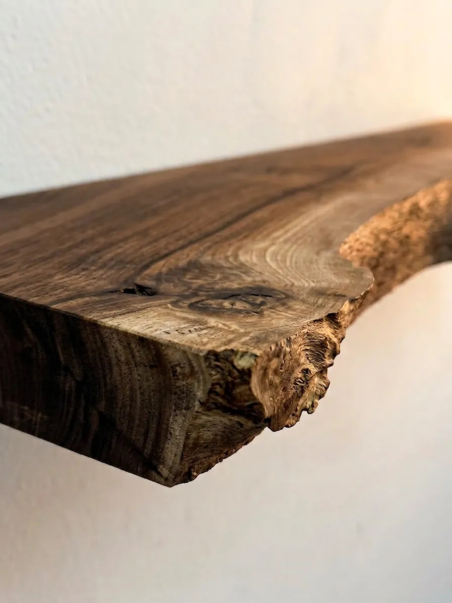 Live Edge Walnut Floating Shelf